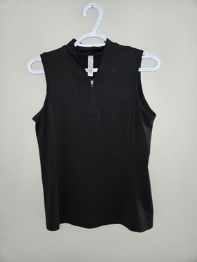 ⭐️ Women’s Golf Black Sleeveless Half-Zip Performance Tank